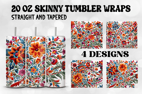3D Mexican Embroidery Tumbler Wrap Subli Review