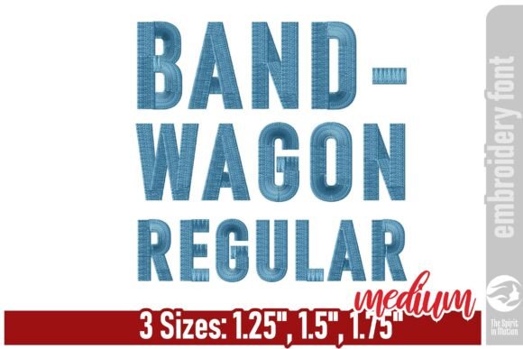 Bandwagon Regular Embroidery Font - M Review for Small Business Merch