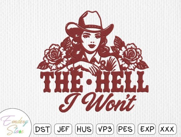 Cowgirl with Roses Embroidery Design Review