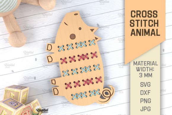 Cross Stitch Animals Laser Cut. Pig SVG Review for Gift Makers