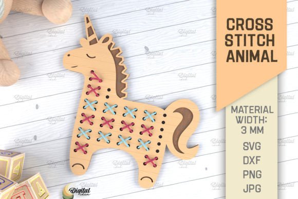 Cross Stitch Animals. Laser Cut Unicorn Design Review