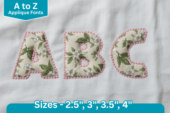 Dot Edge Applique Fonts for Seasonal Embroidery Projects