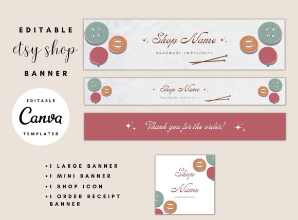 Embroidery Shop Etsy Banner Templates Review