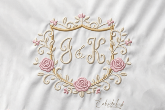 Floral Monogram Frame Embroidery Designs Review for Craft Fairs