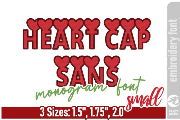 Heart Cap Sans Monogram Font - Small Review for Craft Fair & Handmade Products