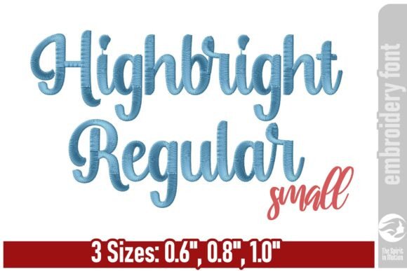 Highbright Script Embroidery Font - S: A Modern Touch for Boutique Sweatshirts