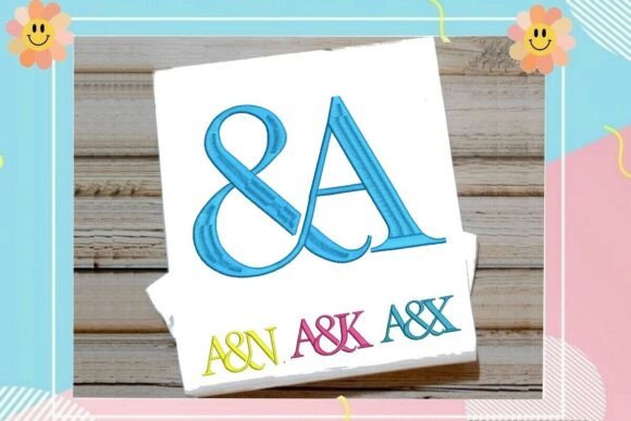 Interlocking Ampersand Letter a Monogram: A Timeless Holiday Embroidery Design