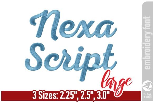Nexa Script Embroidery Font - Large: A Modern Cursive for Business Branding