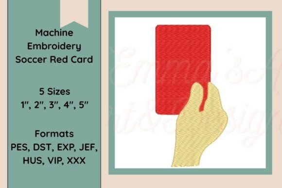 Soccer Red Card Embroidery: A Bold Statement for Sports Fans