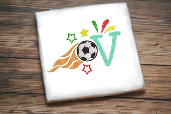 V Letter Soccer Ball Alphabet Review: A Charming Embroidery Design