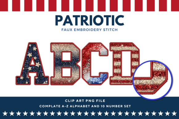 Varsity Patriotic Faux Embroidery Stitch Review